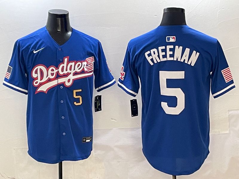 Men Los Angeles Dodgers #5 Freeman Blue Second generation Joint Name Nike 2025 MLB Jersey style 3->los angeles dodgers->MLB Jersey
